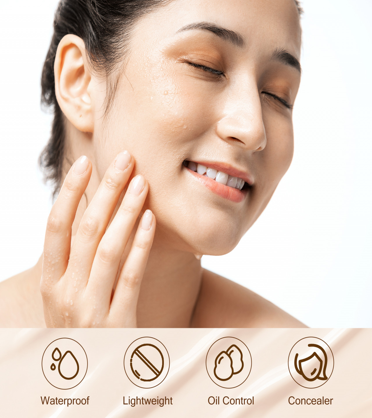 FV Liquid Foundation - Oil-control Waterproof Hydrating Makeup Base Cream