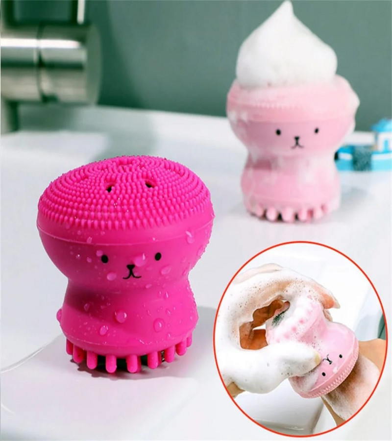 Octopus Silicone Face Cleansing Brush Facial Cleanser Exfoliating Blackhead Cleansing Brush Tool Women Face Scrub Washing Brush