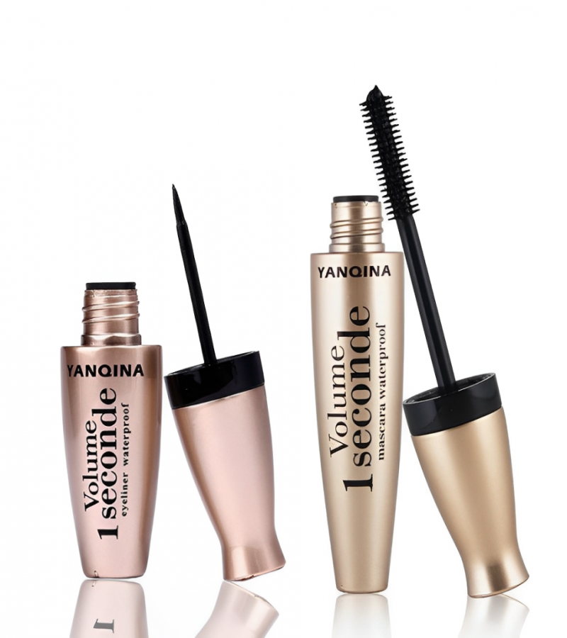 Pack Of 2 - YANQINA Volume 1 Seconde Eyeliner + Mascara (Waterproof)